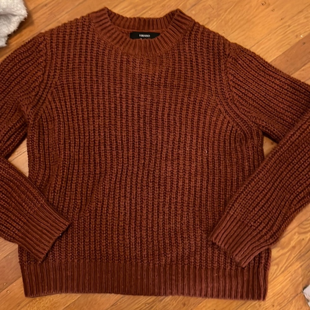 Burnt Orange/brown Forever 21 mock neck Sweater, Size large